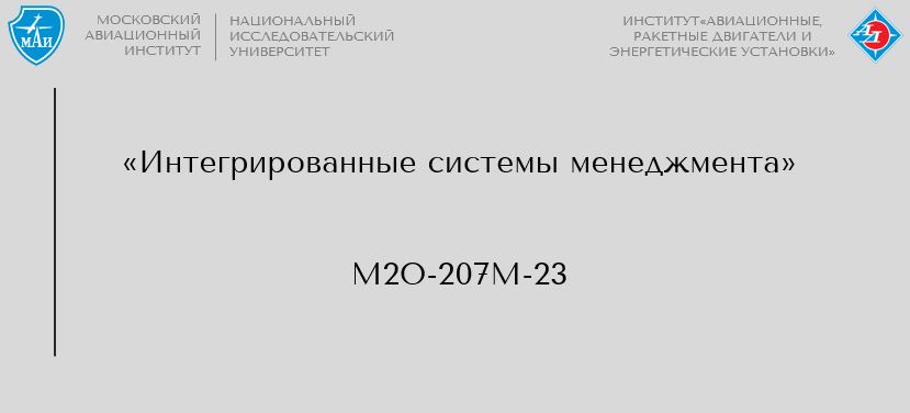 Интегрированные системы менеджмента